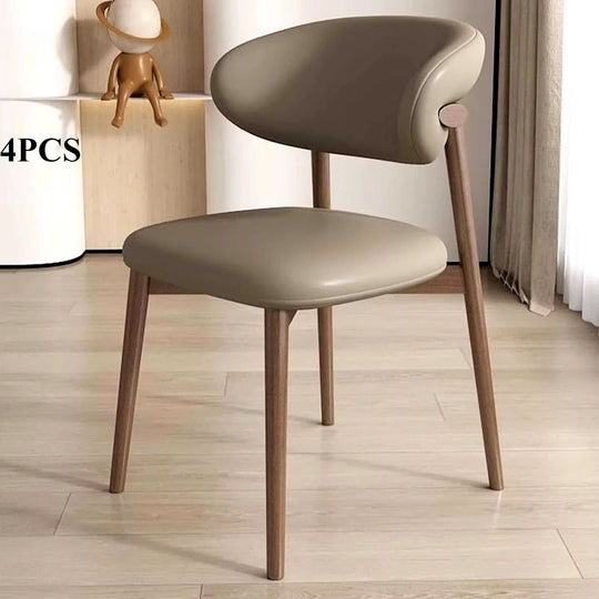 Modern Upholstered Curved Dining Chair