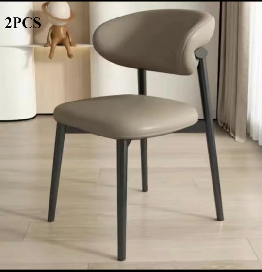 Modern Upholstered Curved Dining Chair