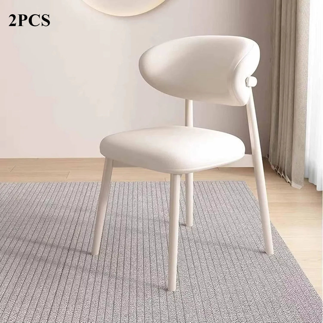 Modern Upholstered Curved Dining Chair