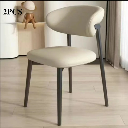 Modern Upholstered Curved Dining Chair