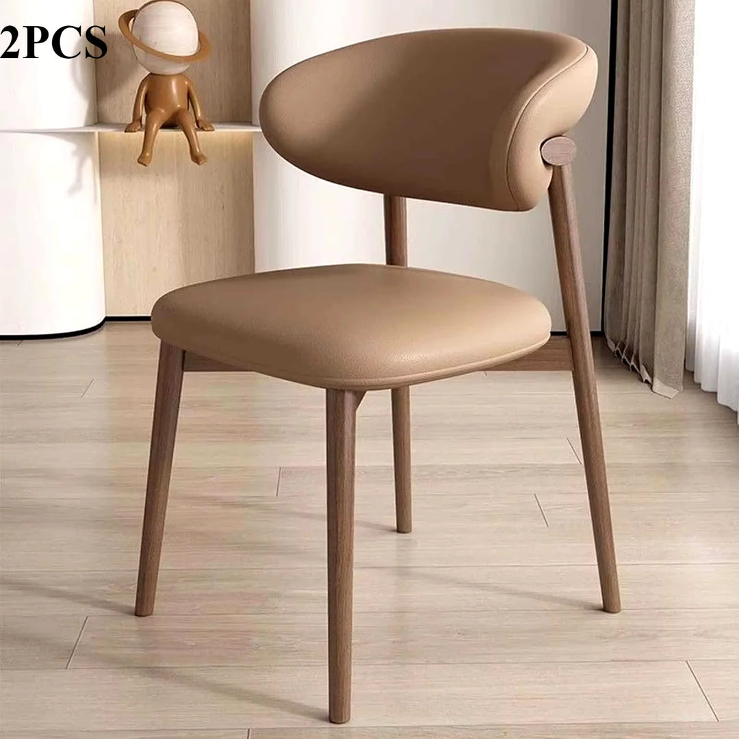 Modern Upholstered Curved Dining Chair