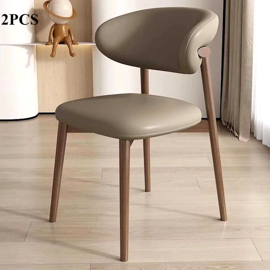 Modern Upholstered Curved Dining Chair