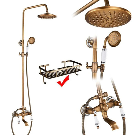 Antique Brass Shower Set