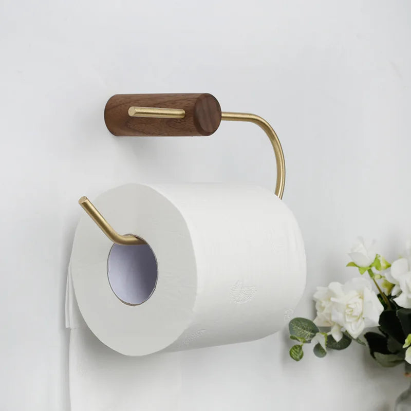 Wooden Bathroom Toilet Paper Holder