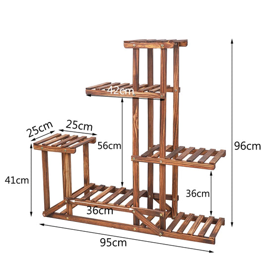 6 Tiered Wooden Plant Stand