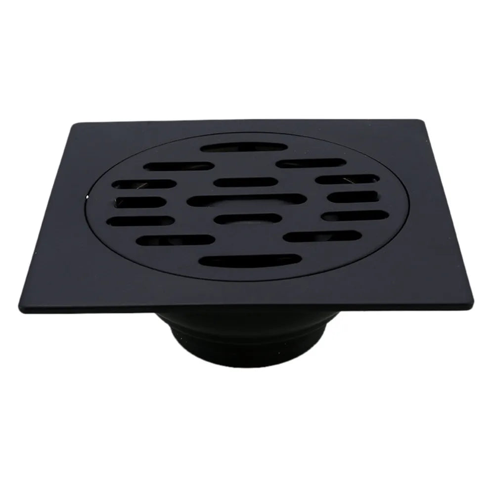 Black Bathroom Square Shower Drain