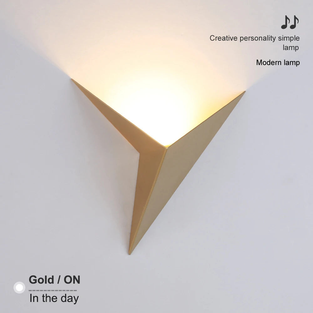 Minimalist Triangle Shape LED Wall Lamp