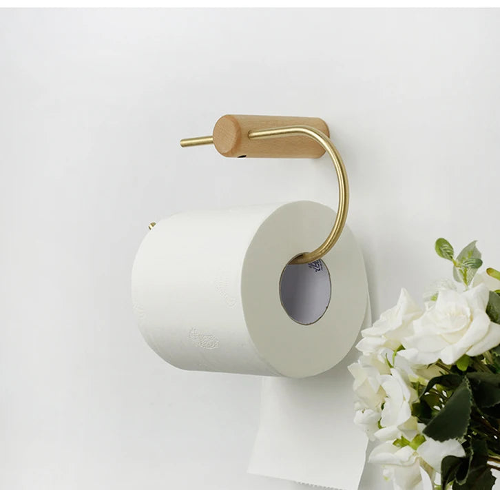 Wooden Bathroom Toilet Paper Holder