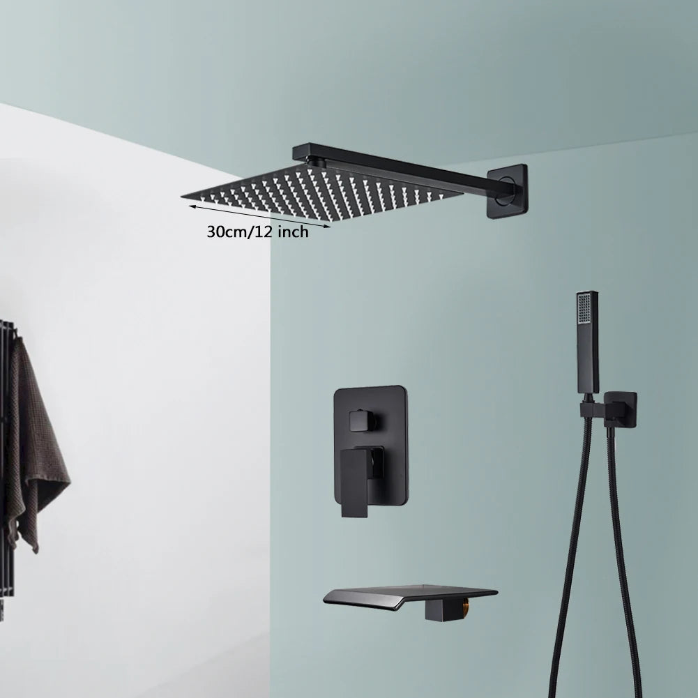 Black Stainless Steel Shower System