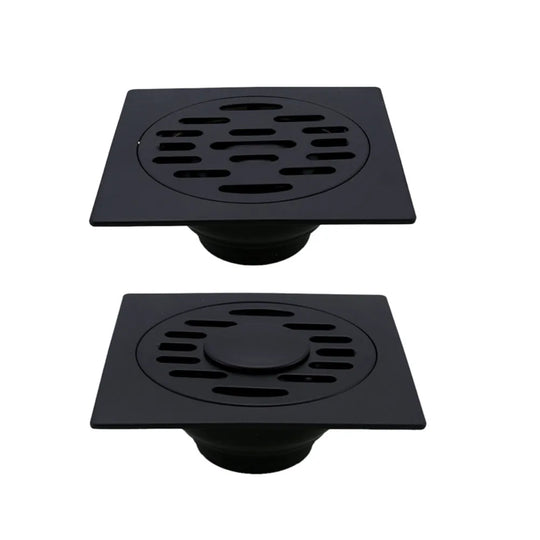 Black Bathroom Square Shower Drain