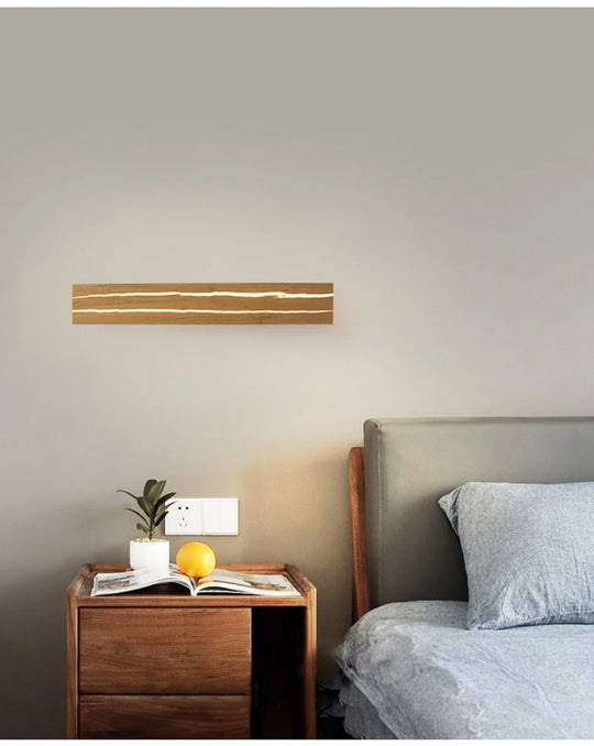 Modern Wood LED Wall Lamp