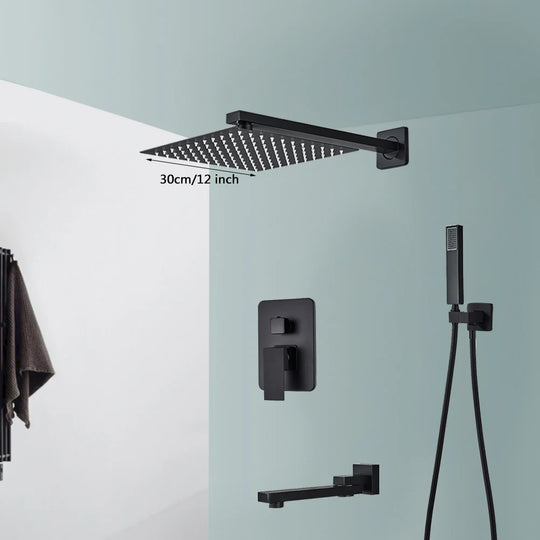 Black Stainless Steel Shower System
