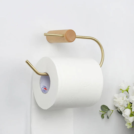 Wooden Bathroom Toilet Paper Holder