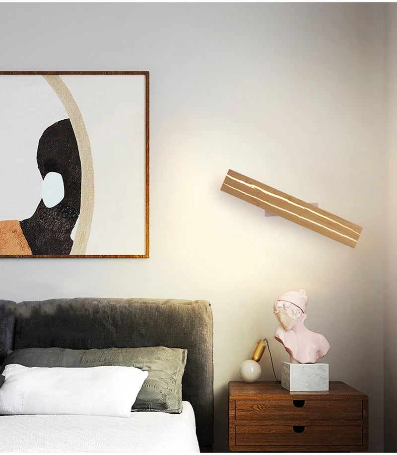 Modern Wood LED Wall Lamp