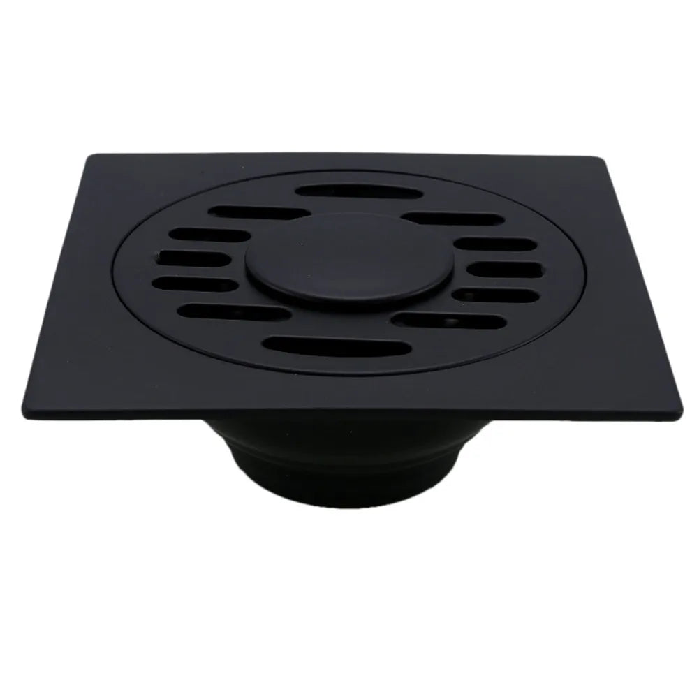 Black Bathroom Square Shower Drain