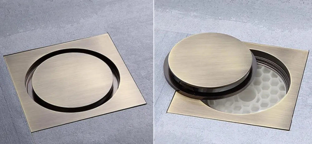 Brass Round Bathroom Floor Drain