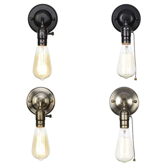 Vintage Pull Chain LED Wall Lights