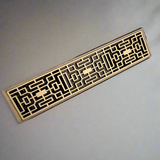 Rectangle Brass Carved Drain
