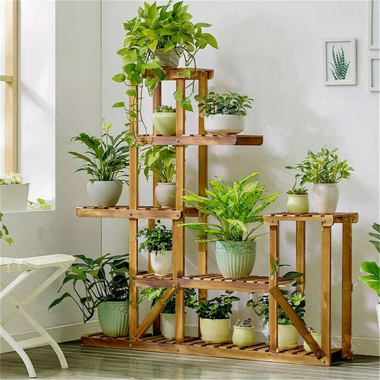 6 Tiered Wooden Plant Stand