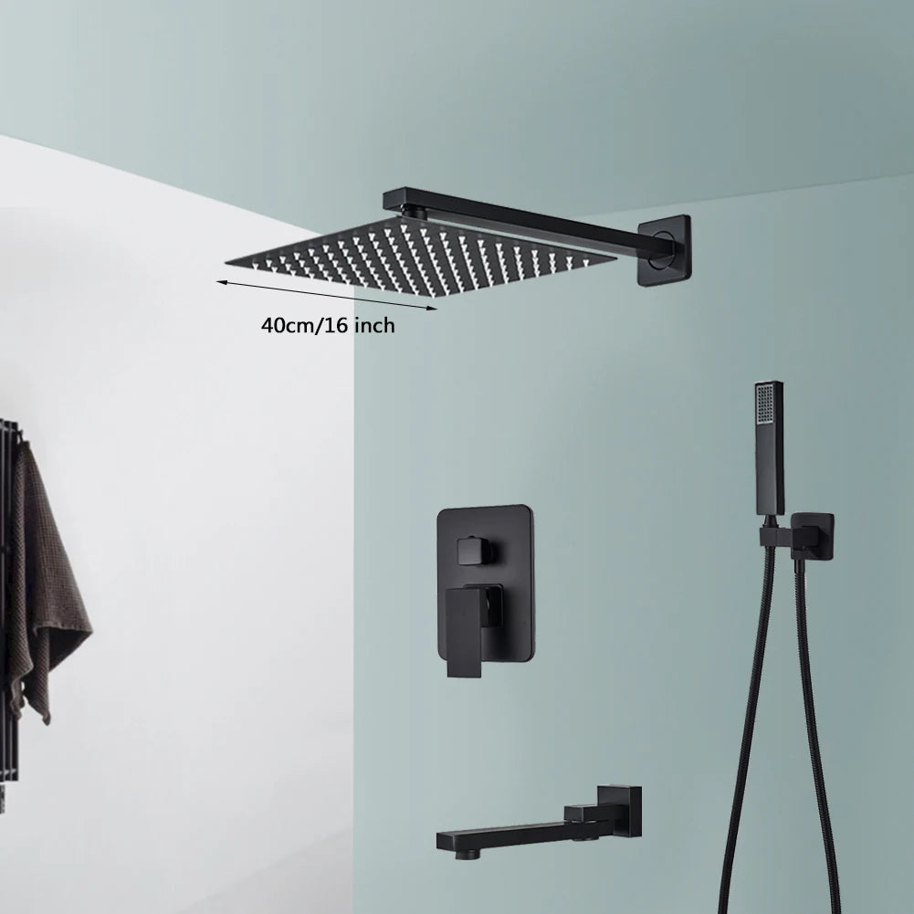 Black Stainless Steel Shower System