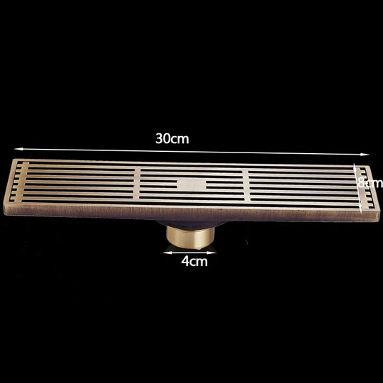 Rectangle Brass Carved Drain