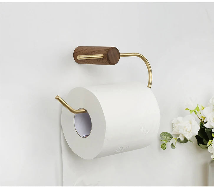 Wooden Bathroom Toilet Paper Holder