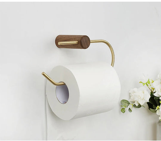 Wooden Bathroom Toilet Paper Holder