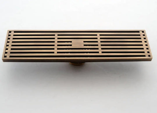 Rectangle Brass Carved Drain