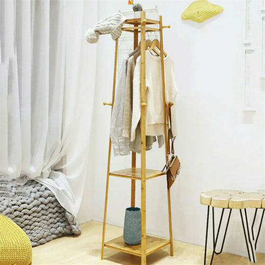 Bamboo Free Standing Coat Rack