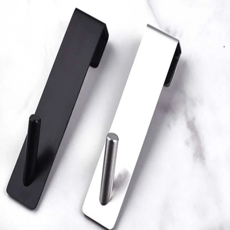 Modern Stainless Steel Over Shower Robe, Towel Hooks