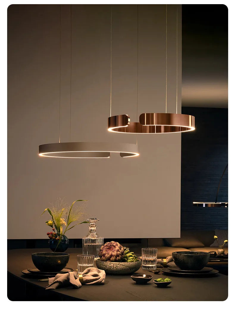 Luxury Nordic Part Ring LED Pendant Lamp