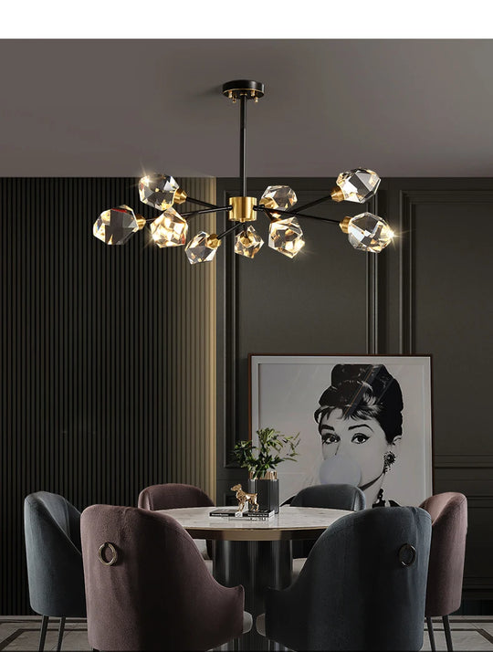Luxury Nordic Crystal LED Ceiling Chandelier