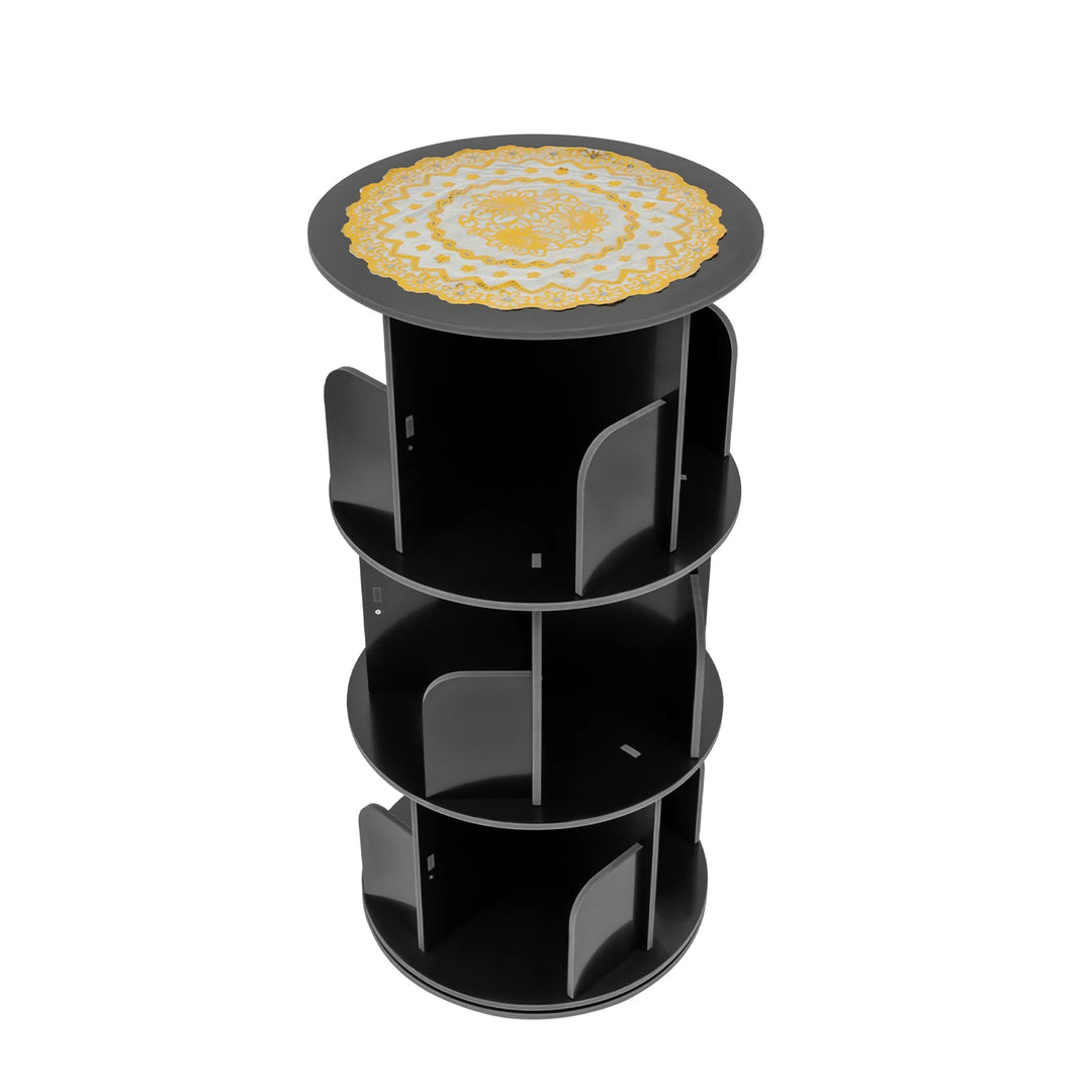 Tiered Rotating Display Bookshelf