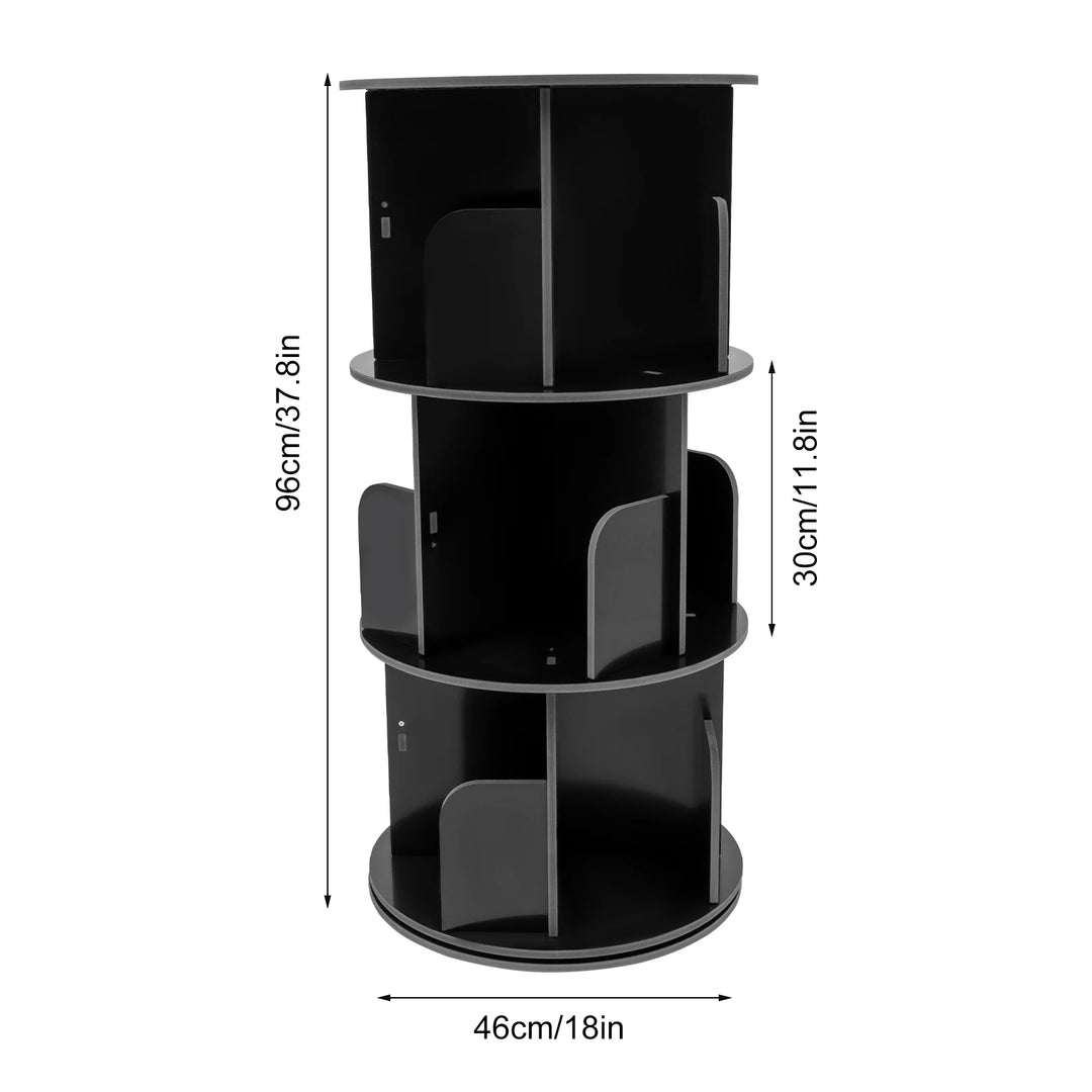 Tiered Rotating Display Bookshelf