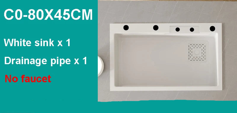 Nano White Kitchen Sink