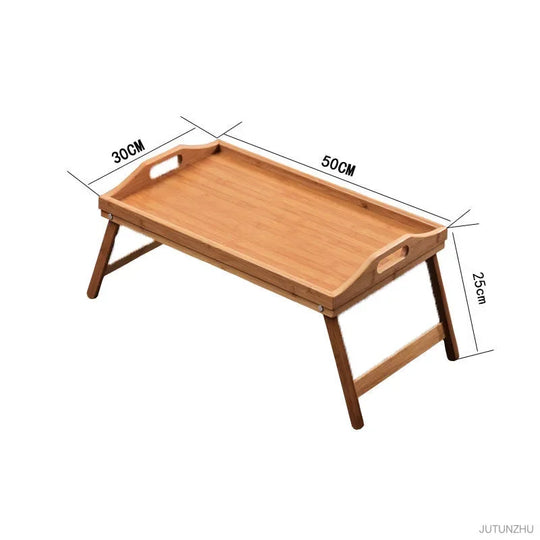 Portable Bamboo Bed Tray (50x30x25cm)