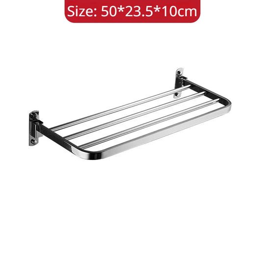 Gold Bathroom Folding Towel Rack