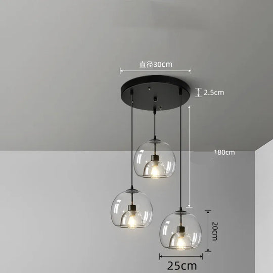 Luxury Glass Dome Pendant Light