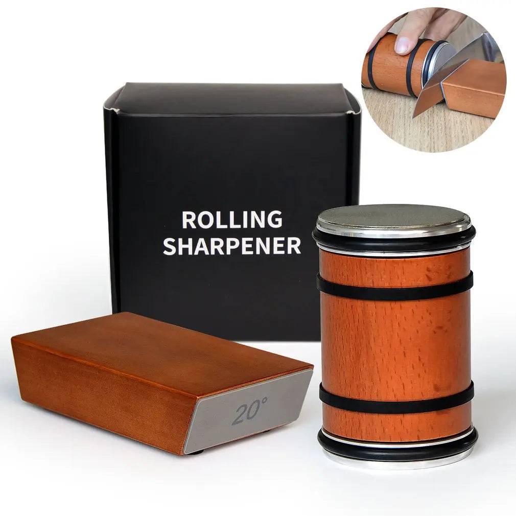 Rolling Knife Sharpener With Leather Strop