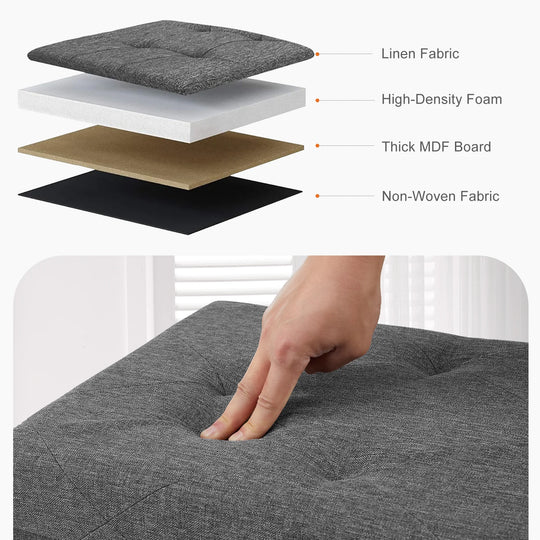 Fabric Storage Bench