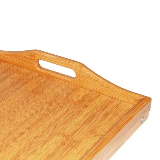 Portable Bamboo Bed Tray (50x30x25cm)