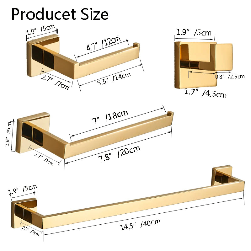 Modern Luxury 4pcs Bathroom Accessories Sets