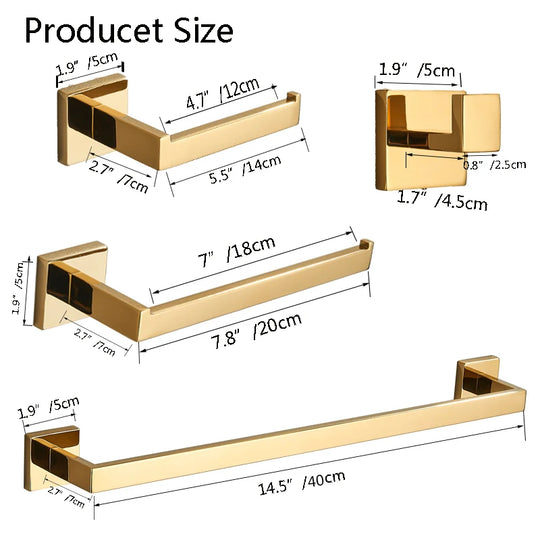 Modern Luxury 4pcs Bathroom Accessories Sets