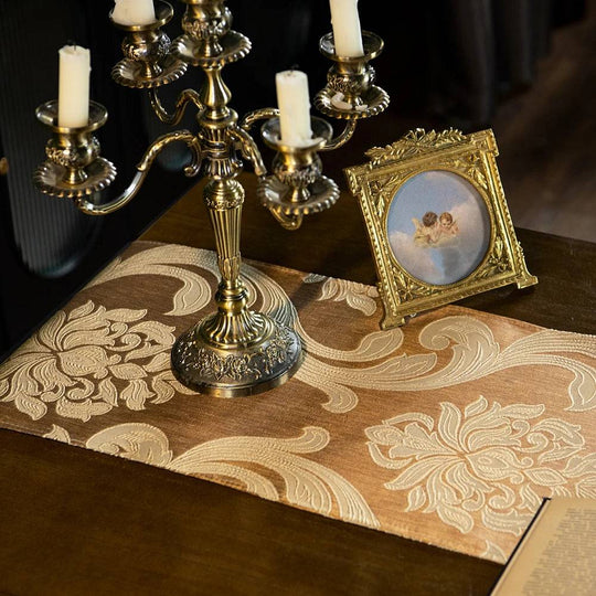 Embroided Jacquard Table Runner