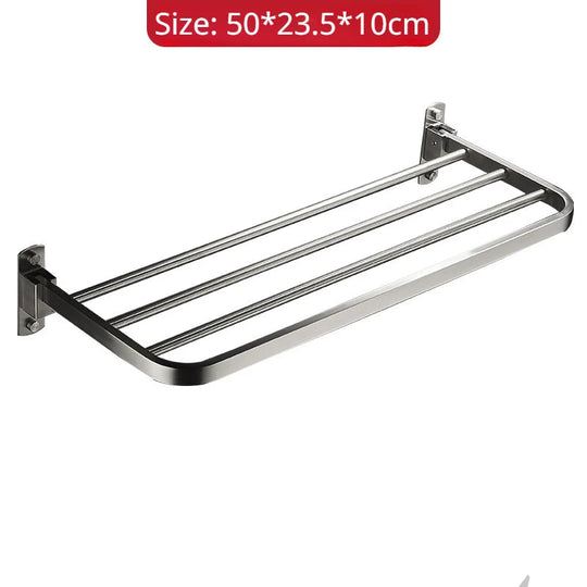 Gold Bathroom Folding Towel Rack