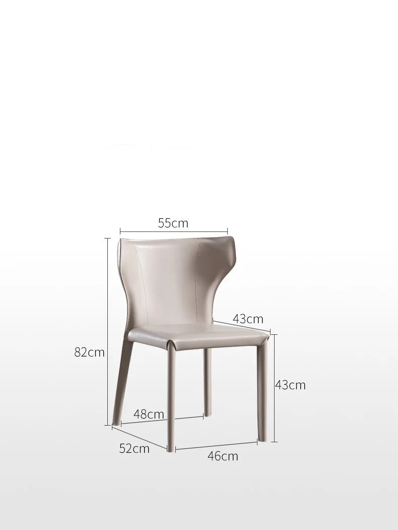 Minimalist Saddle Leather Dining Chair