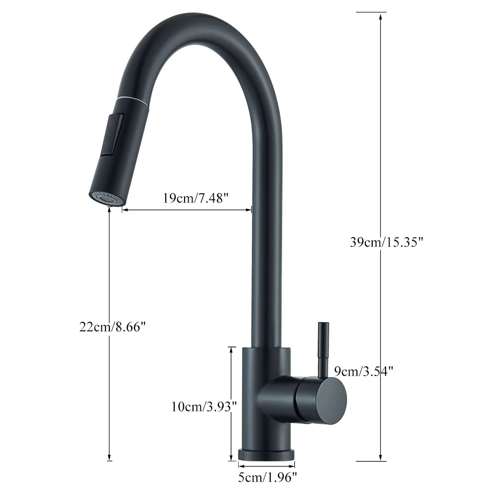 Black Pull Out Kitchen Faucet
