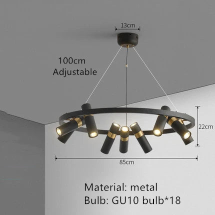 Industrial Wind LED Chandelier