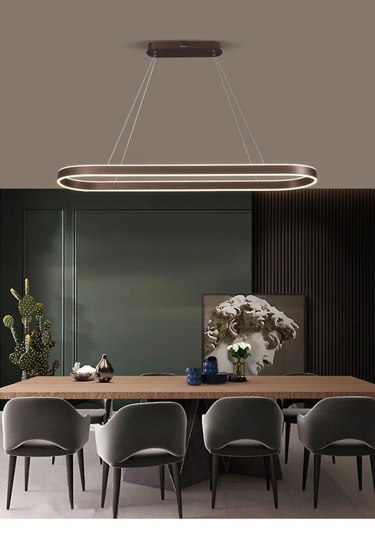 Luxury Modern Aluminium LED Ring Chandelier