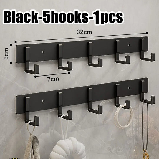 Row of Modern Space Aluminium Hooks, Coat Hangers